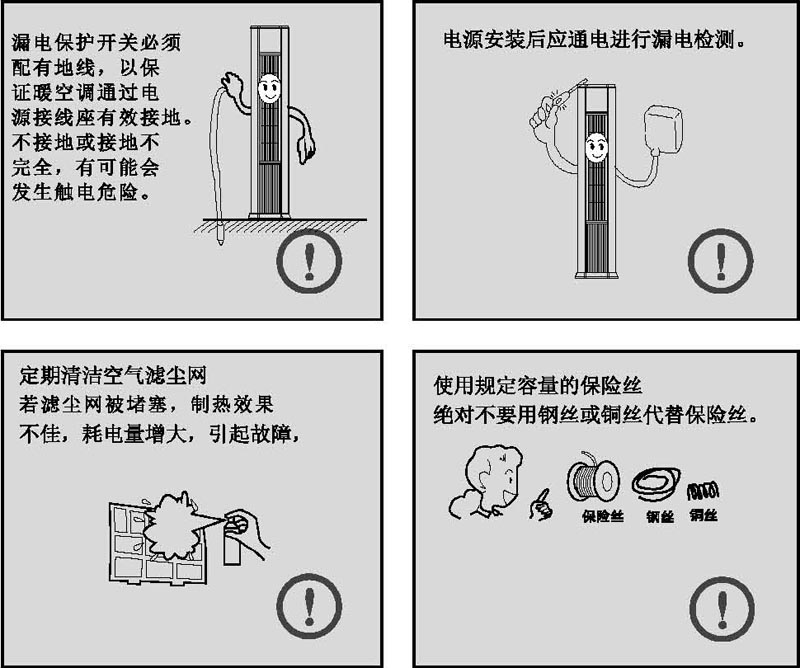关于空调的日常安全常识，你知道多少呢？空调过滤网清洗-空调冷凝器清洗-空调蒸发器清洗